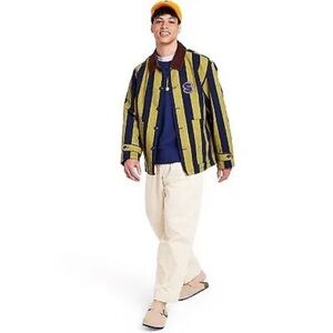 Men's Vertical Stripe Corduroy
Collared Canvas Jacket Rowing
Blazers new